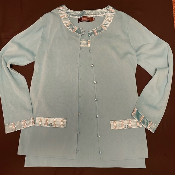 Dancing 2 piece Tank Top with Marchjnf Cardigan - Picture 1 of 8